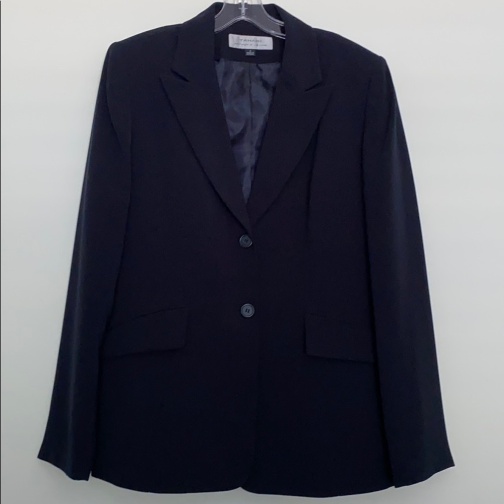 Tahari Arthur Levine  Blk Career Jacket 2 Button 8